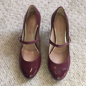 Antonio Melani Burgundy Leather/ Patent Mary Jane